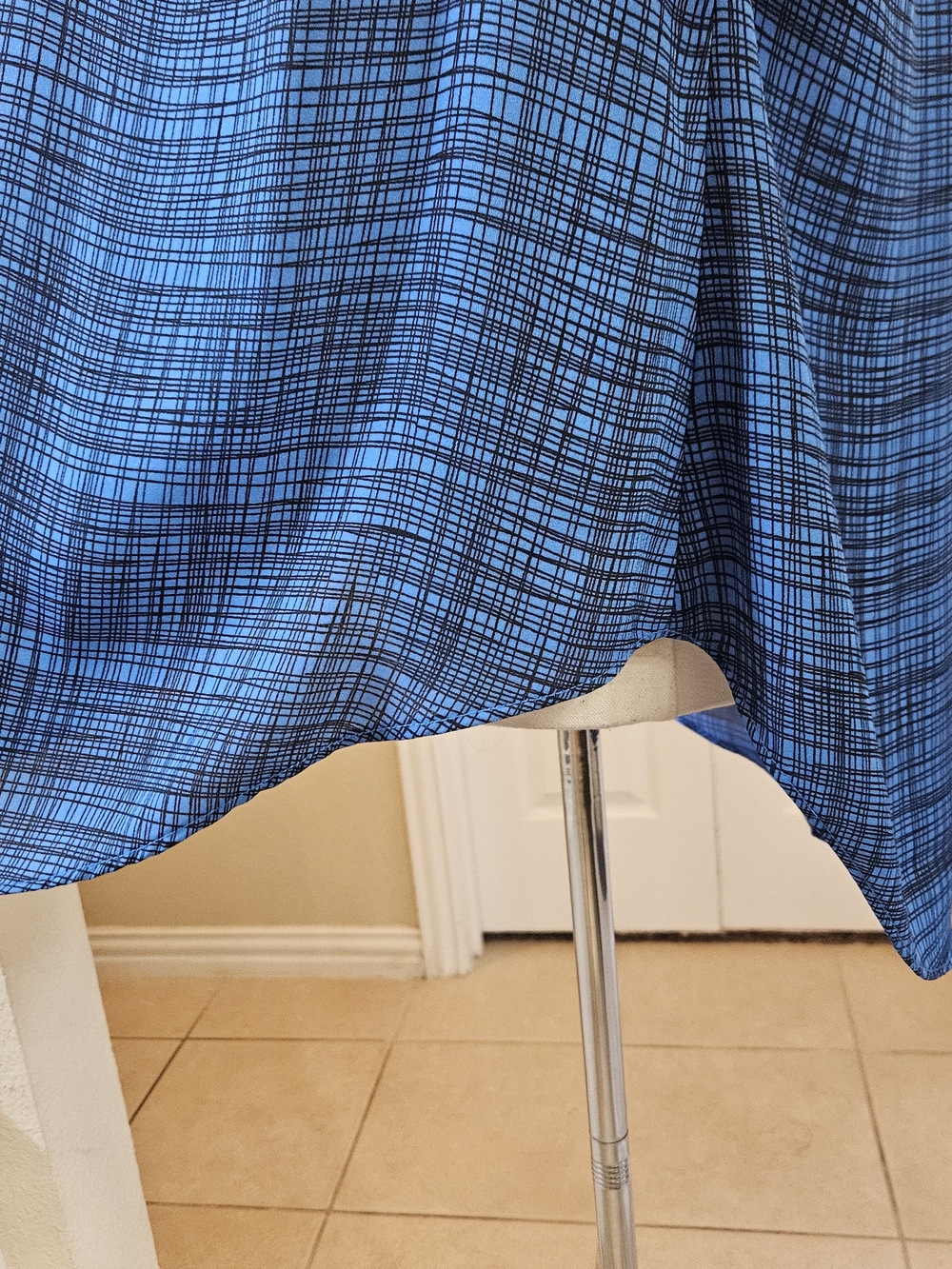 Worthington Petite Blue & Black Plaid Short-Sleeve Top – Petite Small - Picture 6 of 10